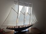 Largewooden model sailing ship