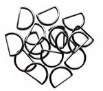 15mm 20mm 25mm D Rings WELDED Metal SIlver Polish Fasteners D Ring Dee D60-D60B