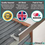 10x Heavy Duty Tile Trim - L Shaped or Round Edge - Aluminium Chrome 8,10 & 12mm