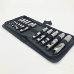 12PCS Precision Hollow Punch Set 3mm-19mm Leather Plastic Gasket Hole Cutter