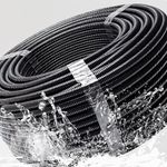 Black Conduit Split & Non-Split Flexible Cable Trunking Hose Pipe Tube 10/30/50M