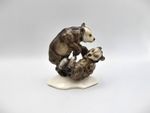 Vintage Hutschenreuther Selb playing bears - Karl Tutter 1950s bear figurine