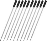 MengRan 4.5'' Ballpoint Ink Pen Refills for Twist Pens,1mm 10 Pcs Black 