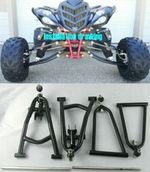 Extended A-arms + 2'' Wide Height AdjustAble For YAMAHA RAPTOR 700 YFM700R NEW