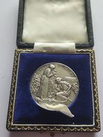 1958 G Allen Engraved 29g Silver Horticulture Medal Original Velvet Lined Box