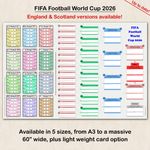 Football World Cup 2026 Planner/Poster featuring all games Group Stages to Final