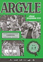 PLYMOUTH v LIVERPOOL 9/2/2025 OFFICIAL FA CUP 4th Round PROGRAMME