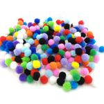 15mm Pom Poms Choice of 15 Colours or Assorted in Pack Sizes 50 to 500