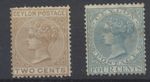 Ceylon Stamps 1882 SG121;122 mint hinged CV £93