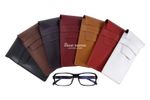 Genuine Leather Glasses Case Sleeve Pouch UNISEX Spec Reading Protective Holder