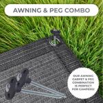 Breathable Awning Carpet with Pegs Weatherproof Groundsheet Matting Floor Mat