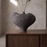 Contemporary Decorative Vase Minimalist Sculptural Vase Elegant Robust for