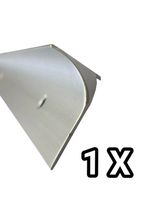 1 Corner Kitchen Worktop Joiner Joint Edge Edging Trim Cover Matt Silver 615mm