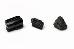 Black Tourmaline Rough Crystals Set of 3 Random Natural Stones Energy Protection