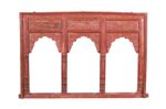 Antique Indian Teak Wood Reclaimed Mirror