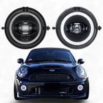 LED Halo Angel Eye Fog Lights DRL For Mini Hatch R56 2006-2013 E-Marked