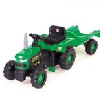 Ride On Tractor with Trailer, Dolu Children's Toy Car, Pedal Operated (Green)