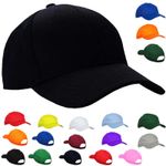 1x Boys Girls Plain Baseball Cotton Cap Adjustable Peak Sport Summer Caps