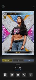 Topps WWE SLAM *DIGITAL* - Inception Base Short Print - AJ Lee