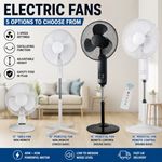 16" Pedestal Fan Remote & Manual + 12" Table Fan Oscillating Adjustable Height