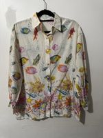 Vintage LEONARD SPORT Blouse Made in Japan Underwater Fish Print Cotton Rayon L