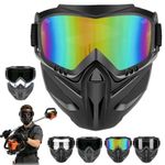 2026 Upgraded Detachable Full Face Goggle Mask, Detachable Full Face Mask Adults