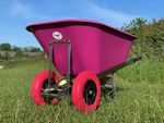 OX TWIN WHEELBARROW 200L Stable Garden Wheel Puncture Proof Large 200 Litre Pink