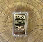 Johnson Matthey 1 oz .9999 Fine  Gold Plated Bar Serial A356413