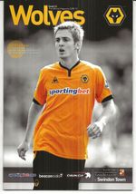Football Programme WOLVES v SWINDON TOWN Aug 2009 FLC