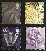 2002 Regional Definitives set of 4 Countries 68p SG EN5, NI93, S99 and W88 MNH