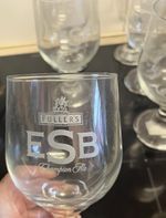 Collectible 5 x  Fuller's ESB branded beer glass/goblet  "ESB Champion Ale" logo