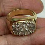 1.50 Ct Round Cluster Diamond Men's Pinky Engagement Ring 14k Yellow Gold Finish