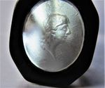 GEORGIAN BRONZE SEAL WITH HEAD OF NELSON  23.5 MM X 18 MM X 23 MM
