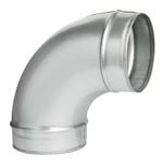 Galvanized Steel Spiral B90 Bend (90°)-Ventilation, Extraction, Elbow Bend, Pipe