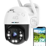 GENBOLT 2K 3G/4G LTE Security Camera Outdoor No 1 Count (Pack of 1), 4g Lte