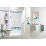 AKW White Shower Heavy Duty Curtains