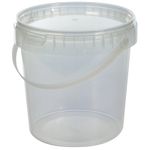 GardenersDream Durable Multipurpose Clear Round Recylable Plastic Storage Tubs