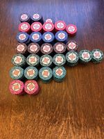 280 Poker Chips (Numbered) - Clay Composite 14g