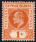 Cayman Is 1902-3 1/- SG7 Mint Cat £60