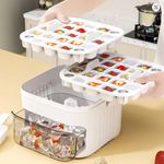 50-Cube Ice Maker with Easy Press Cap Double Layer Ice Cube Maker RefrigeratorUK