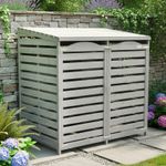 Wheelie Bin Storage Unit Garden Universe Outdoor Storage In Grey WBS01-GREY