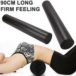 90CM Long Foam Roller Yoga Pilates Grid Muscle Deep Tissue Massage Core Physio
