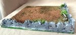 DIORAMA BASE - SUIT ANY SCALE -  WALLED FIELD CORNER