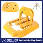 LOCKABLE PARKING BARRIER FOLDING CAR PARK BOLLARD SECURITY DRIVEWAY POST 3 KEYS