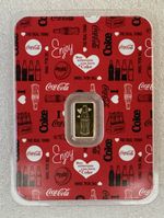PAMP Suisse Coca-Cola Valentine's Day 0.5g .9999 Fine Gold Bar - Limited Mintage