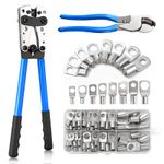 Heavy Duty Battery Cable Crimping Tool Wire Lugs Crimper Terminal Connectors Set