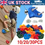 10-30X Kids Climbing Stones Bolt Climbing Frame Wall Holds Rocks Grips Mix-color