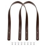 2pcs 24 Inch Leather Purses Straps Handbag Belt Band Bag Handle, Dark Brown