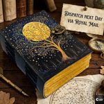 400 Page Tree of Life Grimoire Leather Journal Blank Book of Shadows Diary Gift