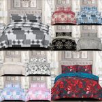 100% Rich Cotton Duvet Quilt Cover Bedding Set Double King & Super King Size